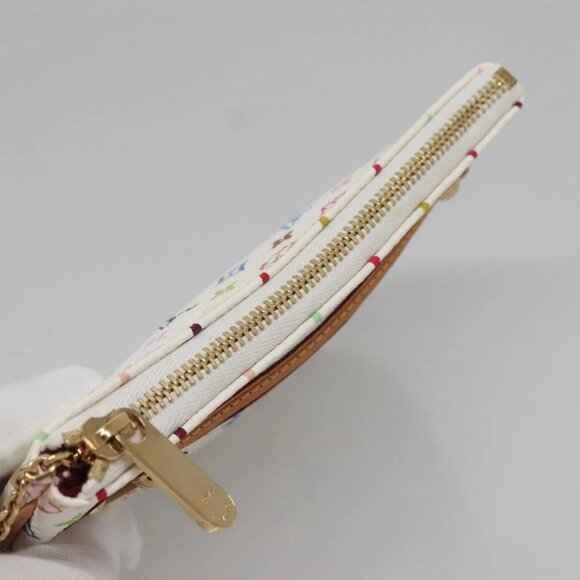 LOUIS VUITTON Monogram Multicolor Pochette MM Pouch White M60028 LV Auth 134908V - Picture 9 of 16